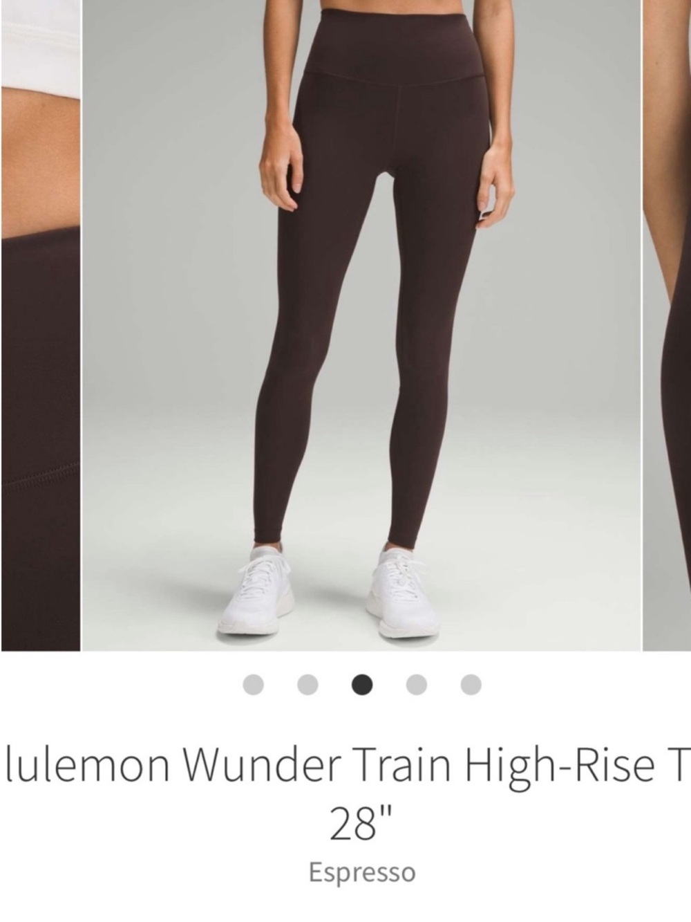 Lululemon Wunder Train High Rise Tights Espresso 28" Sz 2